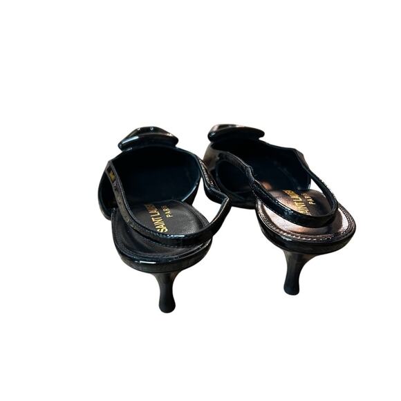 Saint Laurent Tom Slingback Pump 60 Black Patent Leather  NEW EU 36.5 US 6.5 - Picture 8 of 16